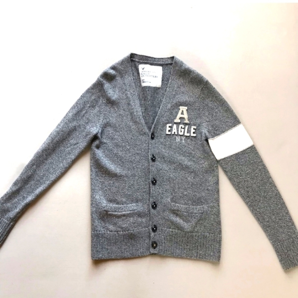 American Eagle AEO Wool Blend  Sweater Old School Preppy Small